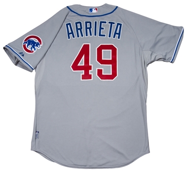 2015 Jake Arrieta Game Issued Chicago Cubs Road Jersey (MLB Authenticated)